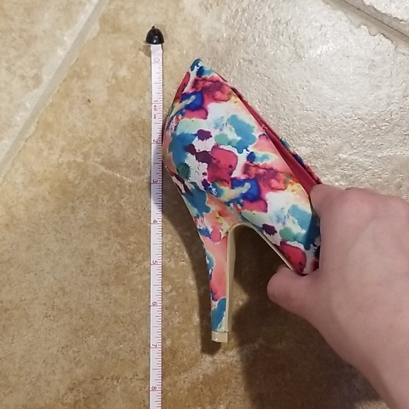 Christian Siriano watercolour high heel open toe 9 - Picture 8 of 10